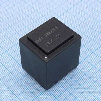 KSP-BVEI3063365 - Трансформатор питания 3ВА  230В 12В 250мА до+70°C (EI 30/23)34.3мм