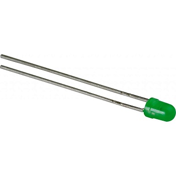 L-1344GD - Светодиод 3мм/зеленый/565нм/8-32мкд/60°