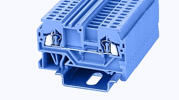 Проходная клемма WS1.5-01P-12 - Проходная клемма, тип фиксации провода: пружинный, номинальное сечение: 1.5 мм кв., 18A, 800V, ширина: 4 мм, цвет: синий, тип монтажа: DIN35