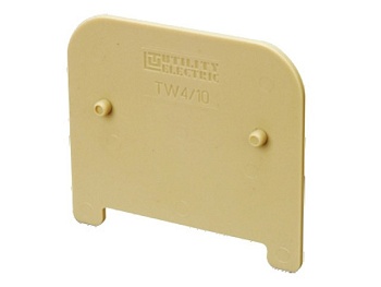 Торцевая крышка TW4/10 - Разделительнаая пластина для клемм TW4/10, цвет: бежевый