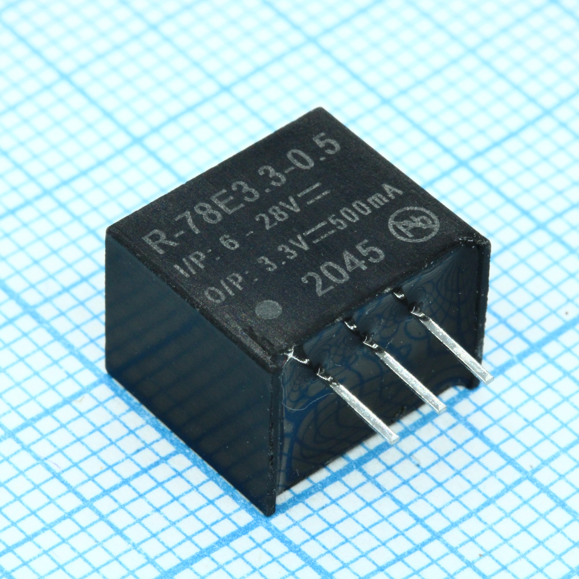 R-78E3.3-0.5 - Преобразователь DC/DC, без изоляции, вход 6-28В: выход 3В 0,5А 1Вт