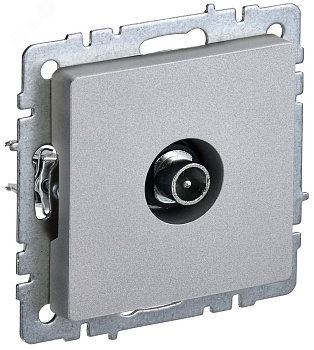 BRITE Розетка TV проходная РТВ10-0-БрА алюминий BR-A10-P-K47