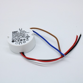 RC15W700 - AC-DC, 15Вт, токовый выход, вход 198…264В AC, выход 700мА/13…21В, ККМ, в кожухе Ф50х21мм, -20…+60°С