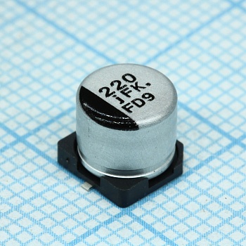 EEEFK0J221AP - Конденсатор электролитический низкоимпедансный для поверхностного монтажа 220мкФ 6.3В ±20% 240мА 2000час для поверхностного монтажа 6.3x5.8мм