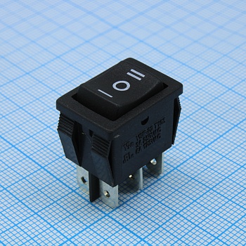 L-KLS7-022-103041BB - Переключатель клавишный 6А 250В, ON-OFF-ON