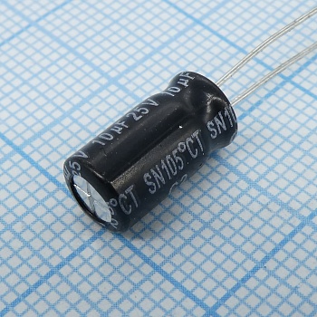 SN025M0010BZF-0611 - Алюминиевый электролитический конденсатор неполярный 25В 10мкФ ±20% 6.3х11 105°C