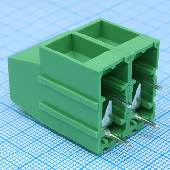 DG136HT-10.16-02P-14-00A(H) - Винтовой клеммный блок c рельефной обоймой, 2 контакта. Серия DG136HT-10.16