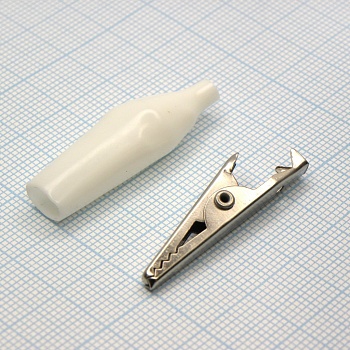 крокодил   8002 WHITE(1226) - зажим типа крокодил