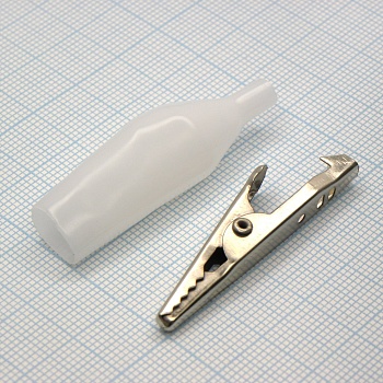 крокодил   8003 WHITE(1227) - зажим типа крокодил