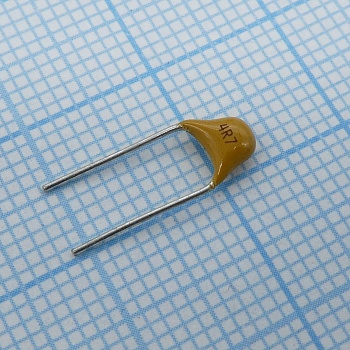 TS170R1H4R7C8BNB0R - Конденсатор керамический многослойный 4.7пФ 50В NPO ±0.25пФ радиальный 5.08мм 125°C россыпь