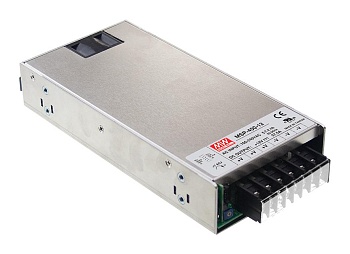 MSP-450-5 - AC-DC, med, ККМ, 450Вт, вход 85…264В AC, 47…63Гц /120…370В DC, выход 5В/90A,  рег. вых 4.3…5.8В, изоляция 4000В AC, в кожухе 218х105х41мм, -40…+70°С, доп. выход 5В/0.3А