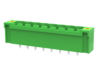 Вилочный разъем на плату MC-PA5.0V04-F-0002 - Вилочный разъем, вертикальный, на плату, шаг: 5.0 мм, 4 полюса, фиксация на плате пайкой, исполнение: с монтажными фланцами, 320V, 18A, цвет: зеленый Вилочный разъем на плату MC-PA5.0V04-F-0002 - Вилочный разъем, вертикальный, на плату, шаг: 5.0 мм, 4 полюса, фиксация на плате пайкой, исполнение: с монтажными фланцами, 320V, 18A, цвет: зеленый
