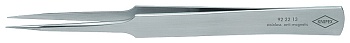 Пинцет захватный прецизионный, особо тонкие губки американской формы, 135 мм, CrNi нерж, антимагнит KN-922213