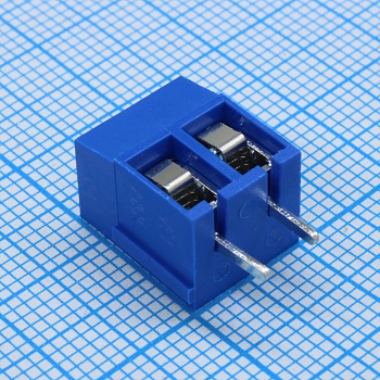 GT305-5.0-02P-12-00 - Винтовой клеммный блок с защитой провода, 2 контакта. Серия GT305-5.0