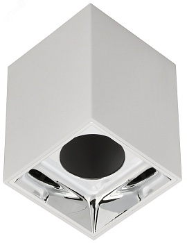 Светильник 4112 накладной поворотный GU10 бел./хром пласт. LT-UPB0-4112-GU10-1-K23