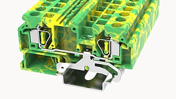 Заземляющая клемма WS6-PE-01P-1C - Заземляющая клемма, тип фиксации провода: пружинный, номинальное сечение: 6 мм кв., ширина: 8 мм, цвет: желто-зеленый, тип монтажа: DIN35