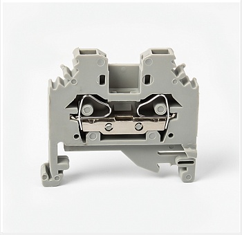 Проходная клемма JUT3-6W-GY - Проходная клемма, тип фиксации провода: пружинный, номинальное сечение: 6 мм кв., 800V, 41A, ширина: 8 мм, цвет: серый, тип монтажа: DIN35