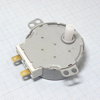 СВЧ:Двиг.тарелки SM-16T 30VAC - СВЧ:Двигатель тарелки, 30В, 50/60Гц, 3W, 5/6RPM(оборотов в минуту), пластмассовый вал со спилом (с лыской), высота вала 14мм
