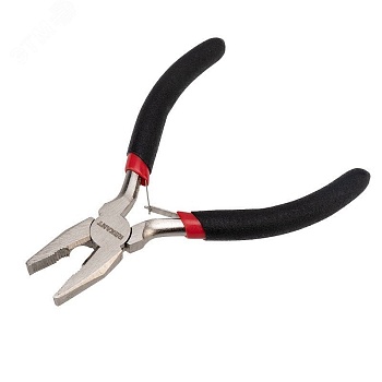 Плоскогубцы мини 120мм, никелированные - обливные рукоятки, авторазжим, высокоуглеродистая сталь CrV