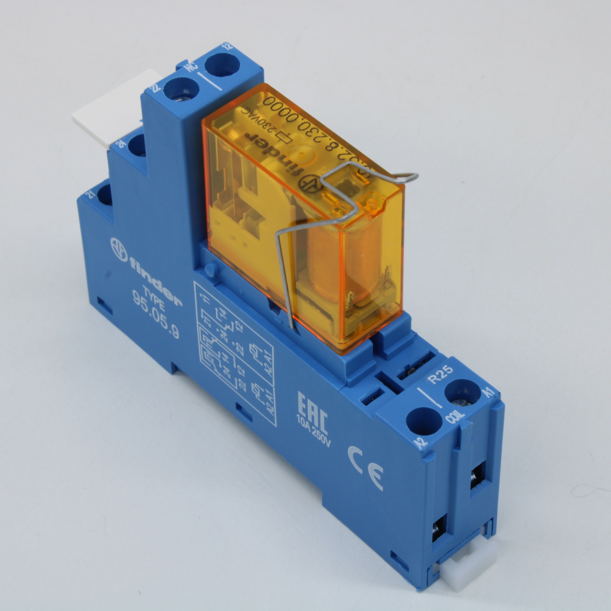 48.52.8.230.0000SMR - Реле силовое двухполюсное, Uобм=230 В (АС), до 8 А, на DIN-рейку