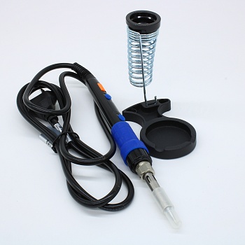 YIHUA 928D - Паяльник с регулировкой температуры от 90-480°С с дисплеем, в комплекте подставка, стружка с канифолью