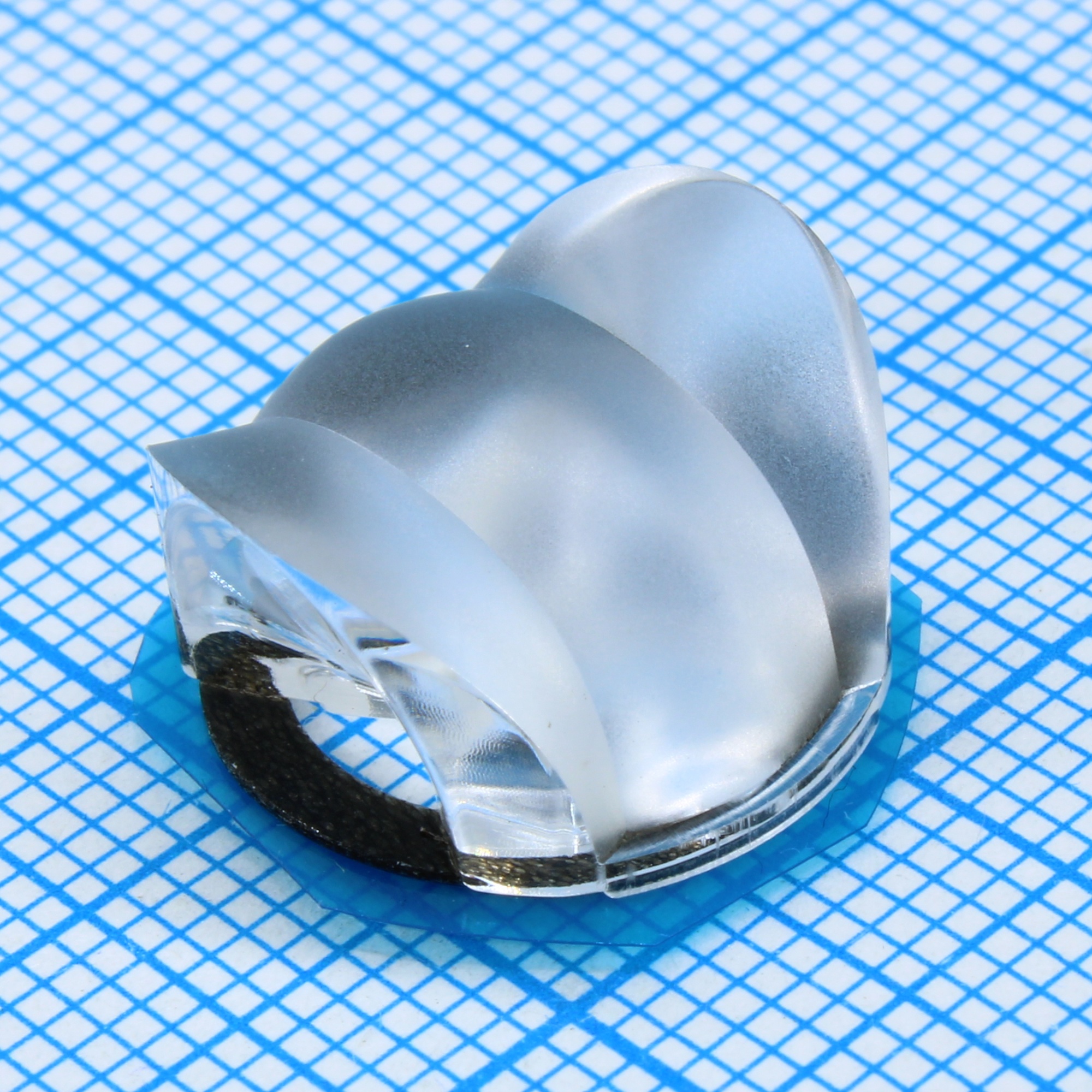 AFL16D9H2090G - Линза с клеевой основой для светодиода 3535/3030/2835, 20°x90°, D=16mm  H:9mm