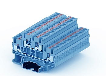 Этажная клемма TPD4-2-BU - Этажная клемма, тип фиксации провода: push-in, номинальное сечение: 4 мм кв., 28A, 500V, ширина: 5,2 мм, цвет: синий, тип монтажа: DIN 35