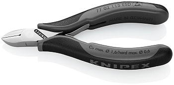 Бокорезы для электроники ESD, округлая головка, 115 мм, 2-комп антистатические ручки-3 KN-7702115ESD