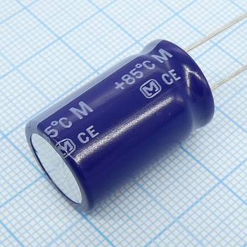 ECA2AM471 - Конденсатор алюминиевый электролитический 470мкФ 100В 20% (16 X 25мм) радиальные выводы 7.5мм 900мА 2000час 85°С автомобильного применения Россыпь