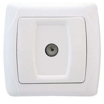 Розетка телевизионная TV 1-м СП Маргарита бел. М0027