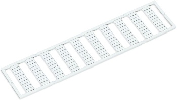 Маркировка  225801/1...50 - Кассета с маркировочными шильдиками для клемм 225..., сечением 2,5 мм кв., 100 шильдиков, нанесенные символы: 1…50, с горизонтальным, расположением, цвет белый