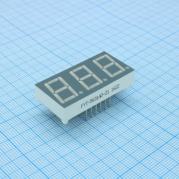 FYT-5631AD-21 - 3-х разрядный индикатор 14.2мм/красный 26-38мКд ОК