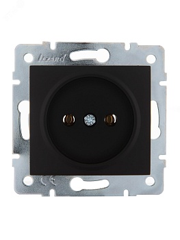 Розетка 1-м СП Karina 16А IP20 без заземл. термопласт механизм черн. бархат 707-4288-121B