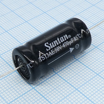 TS13AE1H471MSB000R - Электролитический конденсатор с аксиальными выводами 50В 470мкФ 13*22