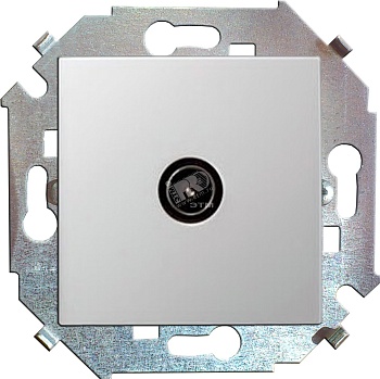 Розетка телевизионная одиночная TV СП 15 винтов. зажим механизм бел. 1591475-030