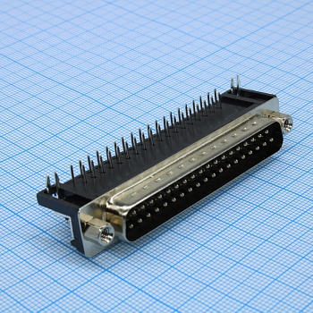 DS1037-01-37MNAKT74 - D-SUB 37 pin "папа" на плату 9.4мм угловая
