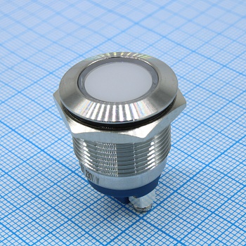 Лампа белая сигнальная S-Pro67 19 мм 230В EKF PROxima - Лампа сигнальная d19-230V бел мет