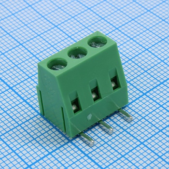 GT128R-5.0-03P-14-00 - Винтовой клеммный блок c рельефной обоймой, 3 контакта. Серия GT128R-5.0