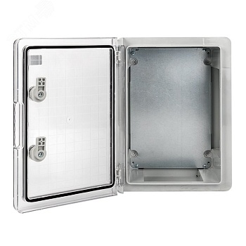 Щит пластиковый с монтажной платой прозр. дверь 400х300х170 мм IP65 PROxima PBT65MP003