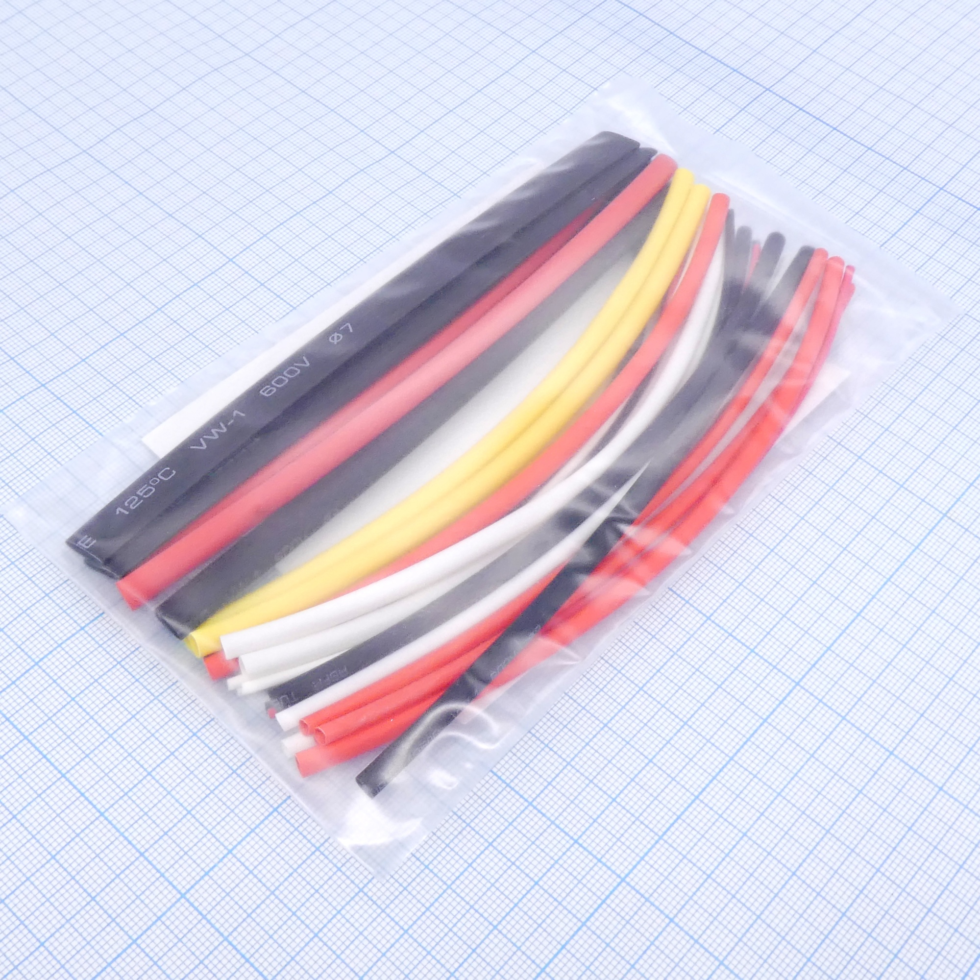 Набор термоусаживаемых трубок 150мм - Температура усадки от +70 до +125 градусов, коэффициент усадки 2:1