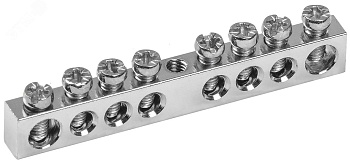 Шина PEN ""земля-ноль"" 6х9мм 8/1 Ni (8групп/крепеж по центру) YNN10-08-100-N