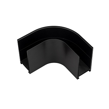 Коннектор угловой MAG-ORIENT-CON-2652-ARC-60 (BK) 035565 - Угловой декоративный коннектор для трека MAG-ORIENT. DC48V. Материал алюминий, цвет черный. Размеры 100x100x26x52мм. Не предназначен для установки светильников. Для обеспечения электрического соед