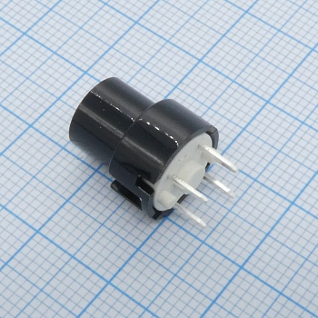 D6R90F1LFS - Тактильная кнопка, посеребренные нормально разомкнутые котнакты, серия D6, Сквозное Отверстие, Круглая, 130 гс