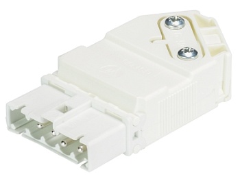 Разъем GST15I4S S1 ZW1V   WS - Вилочный разъем на кабель диам. 6 - 11,5 мм, 4 полюса, винтовая фиксация, номинальное напряжение: 250/400V, номинальный ток: 16A, цвет: белый, серия gesis GST15i4