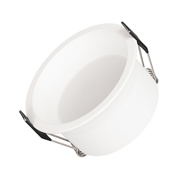 Светильник MS-BREEZE-BUILT-R104-12W Day4000 (WH, 90 deg, 230V) 035611 - Встраиваемый светильник даунлайт. Мощность 12 Вт, св. поток 840 лм, 70 лм/Вт, дневной 4000 K, CRI>90, угол 90°, напряжение питания 230 В. Белый круглый корпус из алюминия, степень защ