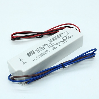 LPC-35-1400 - AC-DC, 33,6 Вт, стабилизация тока, IP67, вход 90…264В AC, выход1400мА/9…24В, изоляция 3000В AC, в кожухе 148х40х30мм, -30…+75°С