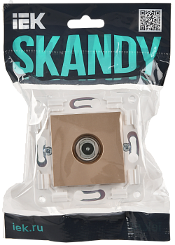 SKANDY Розетка TV проходная SK-A17Sa песочный IEK SK-A10-P-K98