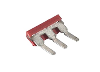 Соед. мостик IVB WK 2,5-K-3 ROT - Соединительный мостик, для установки в зажимную клетку, изолированный, угловой, толщина 0,8 мм, угловой, 3 полюса, для клемм: WK-2,5, цвет: красный