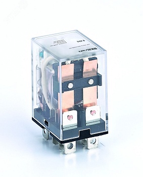 Промежуточное реле 2 контакта с LED индикацией 10А 6В DC ПР-102 23902DEK