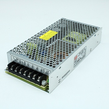 RS-150-12 - AC-DC, 150Вт, вход 88…264В AC, 47…63Гц / 248…373 В DC, выход 12В/12.5A, рег. вых 11.4…13.2 В , изоляция 3000В AC, в кожухе 199х98х38мм, -20…+70°С